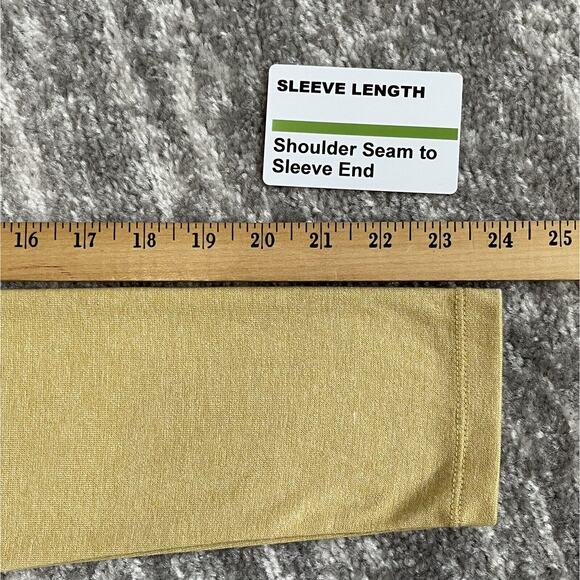 LOGO Lori Goldstein Topper Cardigan Sweater Women Size XS Yellow Hi-Lo Hem - Picture 13 of 16